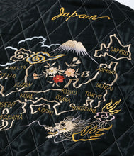 画像をギャラリービューアに読み込む, 【TAILOR TOYO/テーラー東洋】Mid 1950s Style Velveteen Souvenir Jacket “ROARING TIGER” × “JAPAN MAP”