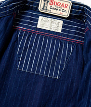 画像をギャラリービューアに読み込む, 【SUGAR CANE/シュガーケーン】 FICTION ROMANCE 8.5oz. WABASH STRIPE WORK SHIRT