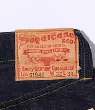 画像をギャラリービューアに読み込む, 【SUGAR CANE/シュガーケーン】SUGAR CANE Super “Denim” Collectibles #09 13.5oz. BLUE DENIM WAIST OVERALLS “S1943” MODEL