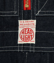 画像をギャラリービューアに読み込む, 【HEADLIGHT/ヘッドライト】11oz. BLUE DENIM LOW BACK OVERALLS