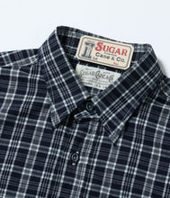 画像をギャラリービューアに読み込む, 【SUGAR CANE/シュガーケーン】FICTION ROMANCE 4oz. INDIGO CHECK WORK SHIRT