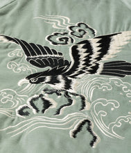 画像をギャラリービューアに読み込む, 【TAILOR TOYO/テーラー東洋】Mid 1950s Style Velveteen Souvenir Jacket “BLACK EAGLE” × “JAPAN MAP”