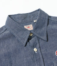 画像をギャラリービューアに読み込む, 【SUGAR CANE/シュガーケーン】CHAMBRAY WORK SHIRT with CHAIN EMBROIDERED