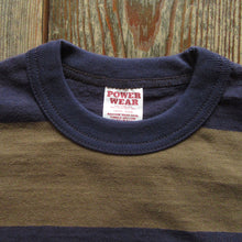 画像をギャラリービューアに読み込む, 【FREEWHEELERS/フリーホイーラーズ】“HORIZONTAL STRIPED” SET-IN LONG SLEEVE T-SHIRT OLD NAVY × GRAY KHAKI