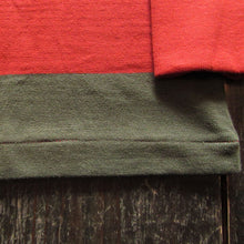 画像をギャラリービューアに読み込む, 【FREEWHEELERS/フリーホイーラーズ】“HORIZONTAL STRIPED” SET-IN LONG SLEEVE T-SHIRT CHILI RED × DARK OLIVE