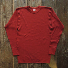 画像をギャラリービューアに読み込む, 【FREEWHEELERS/フリーホイーラーズ】“CREW NECKED THERMAL” LONG SLEEVE SHIRT INDIAN RED