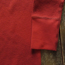 画像をギャラリービューアに読み込む, 【FREEWHEELERS/フリーホイーラーズ】“CREW NECKED THERMAL” LONG SLEEVE SHIRT INDIAN RED