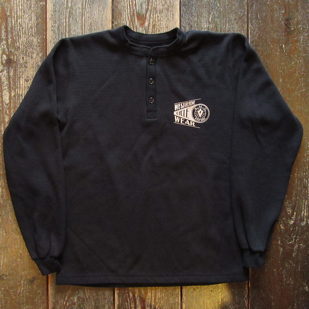 【WESTRIDE/ウエストライド】BOMBER THERMAL HENLEY BLK