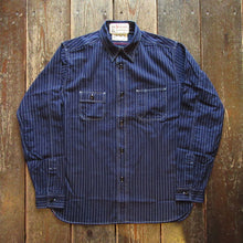 画像をギャラリービューアに読み込む, 【SUGAR CANE/シュガーケーン】 FICTION ROMANCE 8.5oz. WABASH STRIPE WORK SHIRT