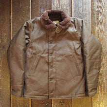 画像をギャラリービューアに読み込む, 【FREEWHEELERS/フリーホイーラーズ】NAVY DEPARTMENT JACKET,DECK,ZIP TYPE N-1 KHAKI GREEN