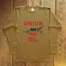 画像をギャラリービューアに読み込む, 【FREEWHEELERS/フリーホイーラーズ】“UNION OIL” CREW NECKED THERMAL LONG SLEEVE SHIRT OLIVE