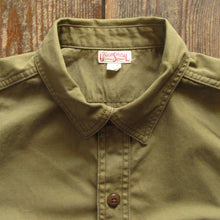 画像をギャラリービューアに読み込む, 【FREEWHEELERS/フリーホイーラーズ】“Blystone” MECHANIC SHIRT LIGHT KHAKI OLIVE