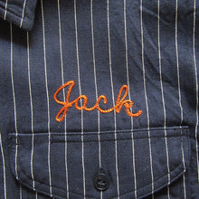 画像をギャラリービューアに読み込む, 【SUGAR CANE/シュガーケーン】COKE STRIPE WORK SHIRT with CHAIN EMBROIDERED