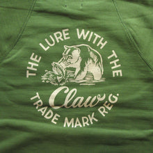 画像をギャラリービューアに読み込む, 【FREEWHEELERS/フリーホイーラーズ】“THE LURE WITH THE CLAW” RAGLAN SLEEVE SWEAT SHIRT YELLOW GREEN x OLD NAVY