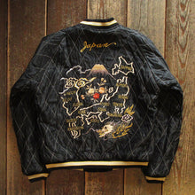 画像をギャラリービューアに読み込む, 【TAILOR TOYO/テーラー東洋】Mid 1950s Style Velveteen Souvenir Jacket “ROARING TIGER” × “JAPAN MAP”