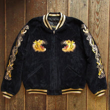 画像をギャラリービューアに読み込む, 【TAILOR TOYO/テーラー東洋】Mid 1950s Style Velveteen Souvenir Jacket “ROARING TIGER” × “JAPAN MAP”