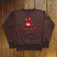 画像をギャラリービューアに読み込む, 【FREEWHEELERS/フリーホイーラーズ】“Devil Dog” DOUBLE V SWEAT SHIRT CHARCOAL BLACK x SOOT BLACK