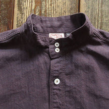 画像をギャラリービューアに読み込む, 【FREEWHEELERS/フリーホイーラーズ】“THE SKIPPER” THREE-QUARTER SLEEVE YARN-DYED DARK GRAY × YARN-DYED BLACK