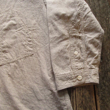 画像をギャラリービューアに読み込む, 【FREEWHEELERS/フリーホイーラーズ】“THE SKIPPER” THREE-QUARTER SLEEVE YARN-DYED DARK BEIGE × YARN-DYED BLACK