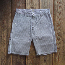 画像をギャラリービューアに読み込む, 【SUGAR CANE/シュガーケーン】FICTION ROMANCE 6oz. INDIGO STRIPE DOUBLE KNEE SHORTS