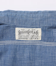 画像をギャラリービューアに読み込む, 【SUGAR CANE/シュガーケーン】FICTION ROMANCE 4.3oz. SLUB CHAMBRAY WORK SHIRT