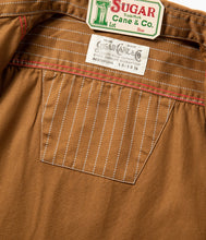 画像をギャラリービューアに読み込む, 【SUGAR CANE/シュガーケーン】FICTION ROMANCE 8.5oz. BROWN WABASH STRIPE WORK SHIRT