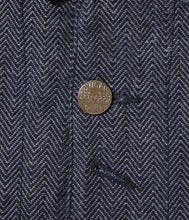 画像をギャラリービューアに読み込む, 【SUGAR CANE/シュガーケーン】FICTION ROMANCE 12oz. INDIGO COTTON TWEED WORK COAT