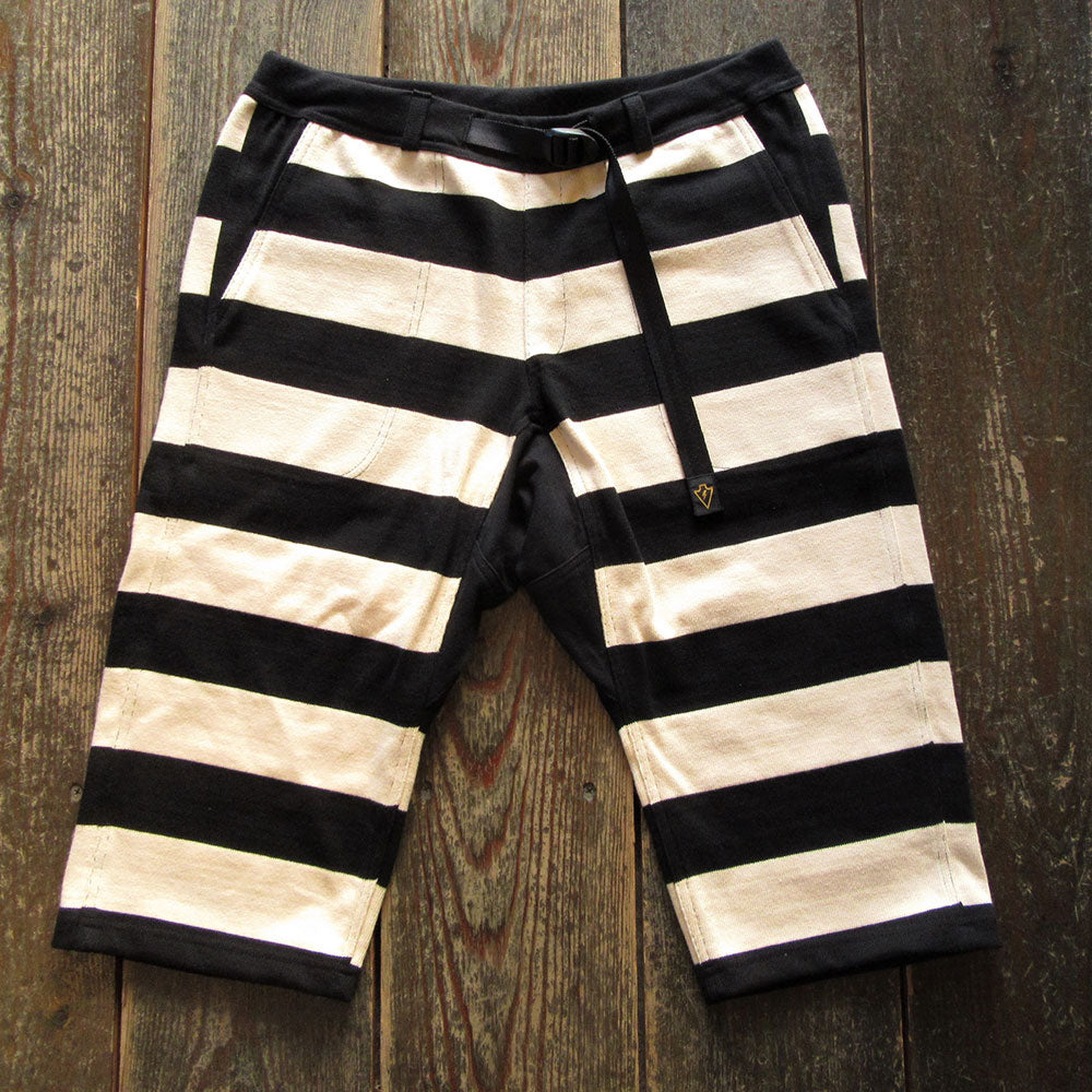 【WESTRIDE/ウエストライド】BORDER SHORTS BLK/CRM