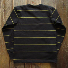 画像をギャラリービューアに読み込む, 【WESTRIDE/ウエストライド】HEAVY RANDOM BORDER LONG TEE BLK/GHOST GREEN