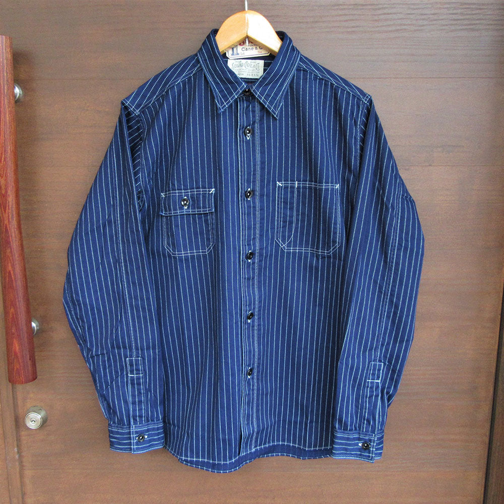 【SUGAR CANE/シュガーケーン】 FICTION ROMANCE 8.5oz. WABASH STRIPE WORK SHIRT