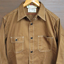 画像をギャラリービューアに読み込む, 【SUGAR CANE/シュガーケーン】FICTION ROMANCE 8.5oz. BROWN WABASH STRIPE WORK SHIRT