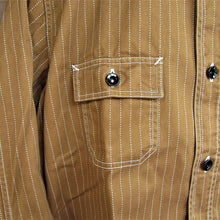 画像をギャラリービューアに読み込む, 【SUGAR CANE/シュガーケーン】FICTION ROMANCE 8.5oz. BROWN WABASH STRIPE WORK SHIRT