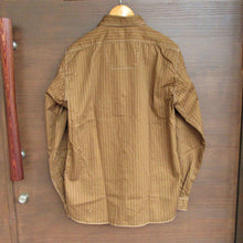 画像をギャラリービューアに読み込む, 【SUGAR CANE/シュガーケーン】FICTION ROMANCE 8.5oz. BROWN WABASH STRIPE WORK SHIRT