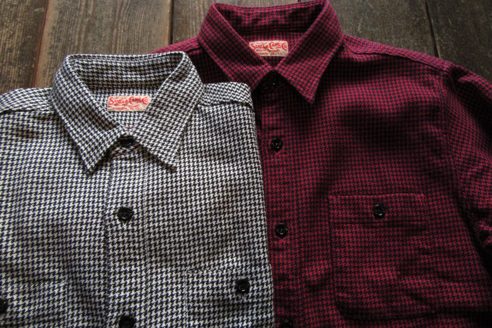 SUGAR CANE TWILL CHECK WORK SHIRT