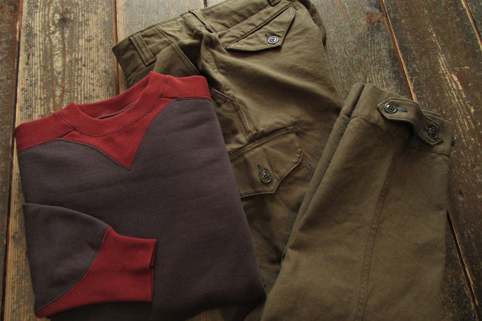 FREEWHEELERS AVIATORS' TROUSERS& SPECIAL HEAVY WEIGHT SWEAT