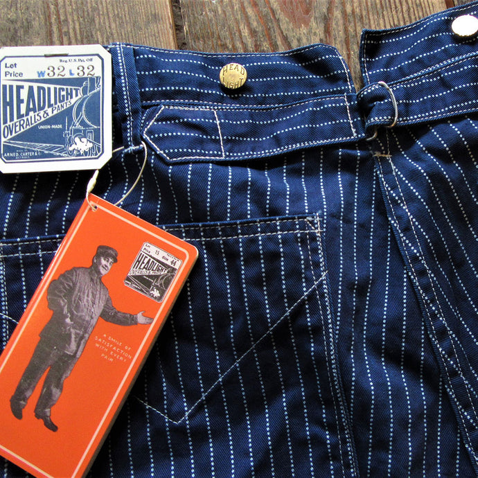 HEADLIGHT 9oz. WABASH STRIPE WAIST OVERALLS