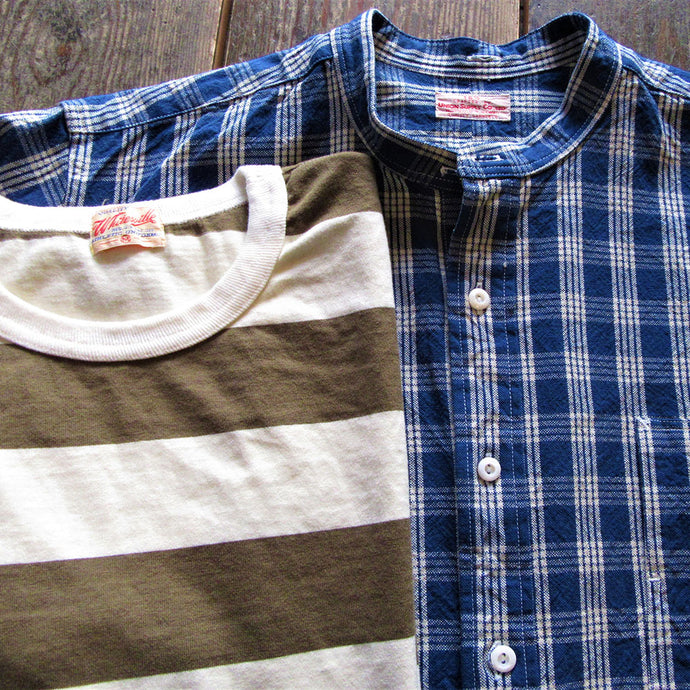 UNION SUPPLY PALAKA CHECK P/O&WHITESILLE T-SHIRT