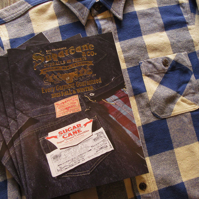 SUGAR CANE TWILL CHECK WORK SHIRT&2023 FW CATALOG