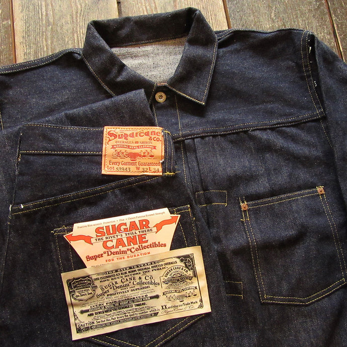 SUGAR CANE Super “Denim” Collectibles 13.5oz. BLUE DENIM “S1943” MODEL