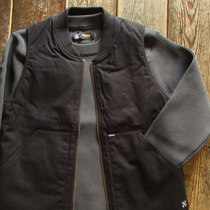 BLUCO DUCK VEST&RIB KNIT SWEATER