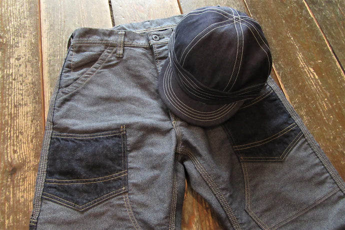 "DERRICKMAN" NAVY PINSTRIPE ⅹ INDIGO DENIM