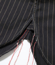 画像をギャラリービューアに読み込む, 【SUGAR CANE/シュガーケーン】FICTION ROMANCE 8.5oz. BLACK WABASH STRIPE WORK SHIRT
