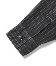 画像をギャラリービューアに読み込む, 【SUGAR CANE/シュガーケーン】FICTION ROMANCE 8.5oz. BLACK WABASH STRIPE WORK SHIRT

