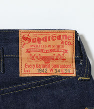 画像をギャラリービューアに読み込む, 【SUGAR CANE/シュガーケーン】SUGAR CANE Super “Denim” Collectibles #05 14.25oz. BLUE DENIM WAIST OVERALLS “1942” MODEL
