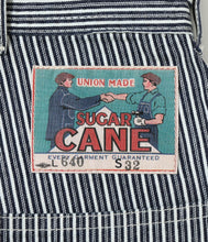 画像をギャラリービューアに読み込む, 【SUGAR CANE/シュガーケーン】FICTION ROMANCE 6oz. INDIGO STRIPE DOUBLE KNEE SHORTS
