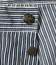 画像をギャラリービューアに読み込む, 【SUGAR CANE/シュガーケーン】FICTION ROMANCE 6oz. INDIGO STRIPE DOUBLE KNEE SHORTS
