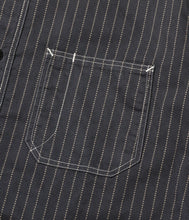 画像をギャラリービューアに読み込む, 【SUGAR CANE/シュガーケーン】FICTION ROMANCE 8.5oz. BLACK WABASH STRIPE WORK SHIRT
