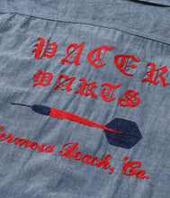 画像をギャラリービューアに読み込む, 【SUGAR CANE/シュガーケーン】CHAMBRAY WORK SHIRT with CHAIN EMBROIDERED
