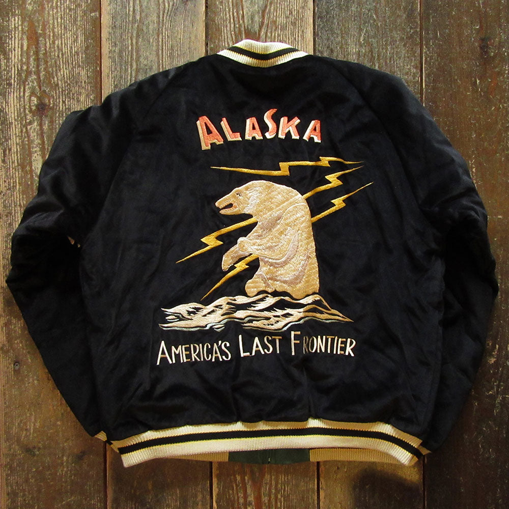【TAILOR TOYO/テーラー東洋】Late 1950s Style Velveteen Souvenir Jacket “POLAR BEAR” × “ALASKA MAP”