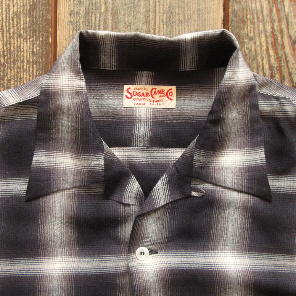 トップス sugarcane RAYON OMBRE CHECK OPEN SHIRT SALE 30%OFF】[SC39297]SUGAR CANE(シュガーケーン) RAYON OMBRE